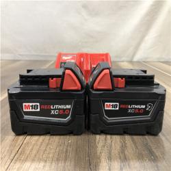 AS-IS Milwaukee 18-Volt Lithium-Ion XC Starter Kit with (2) 5.0Ah Batteries and Charger
