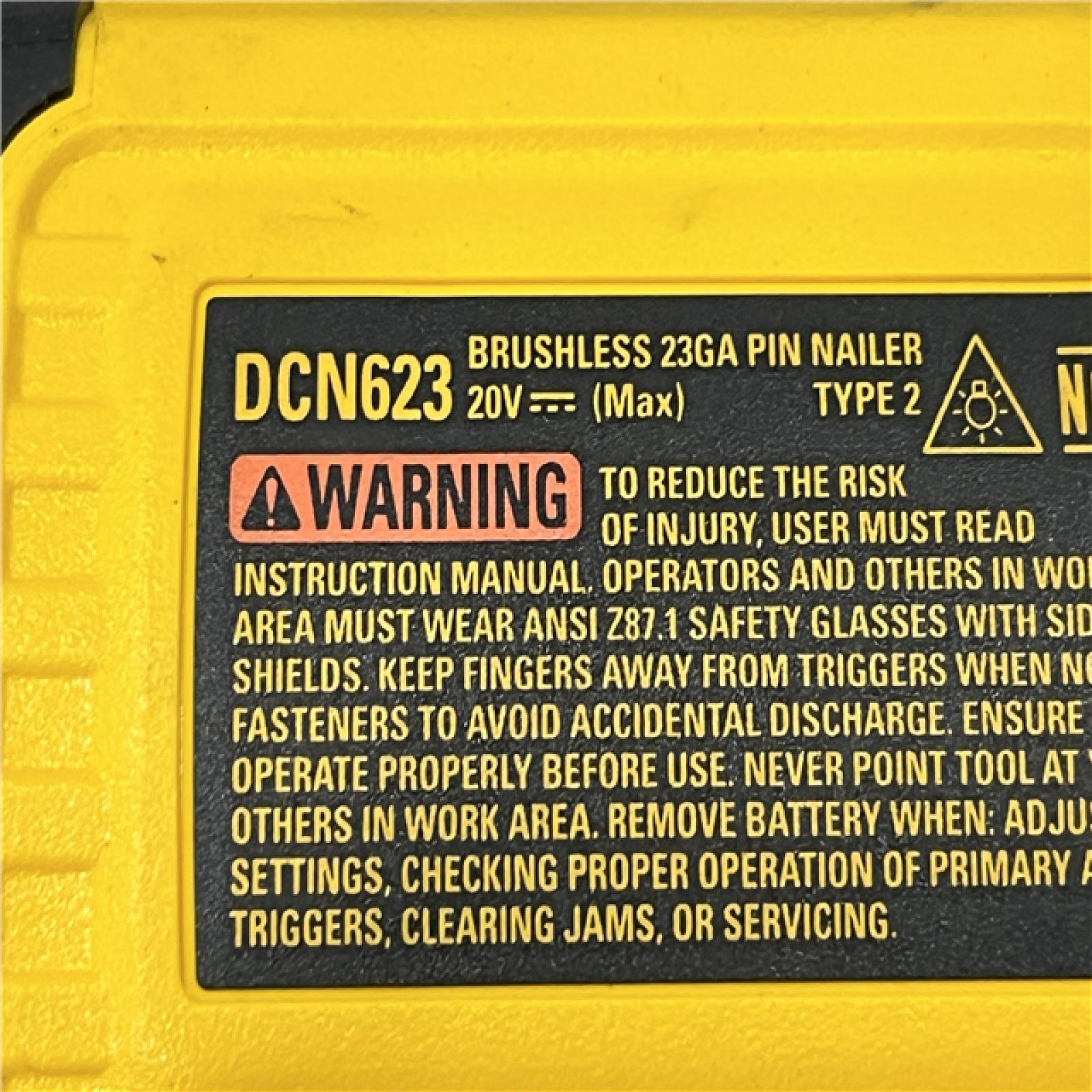 AS-IS DEWALT ATOMIC 20V MAX Lithium Ion Cordless 23 Gauge Pin Nailer (Tool Only)