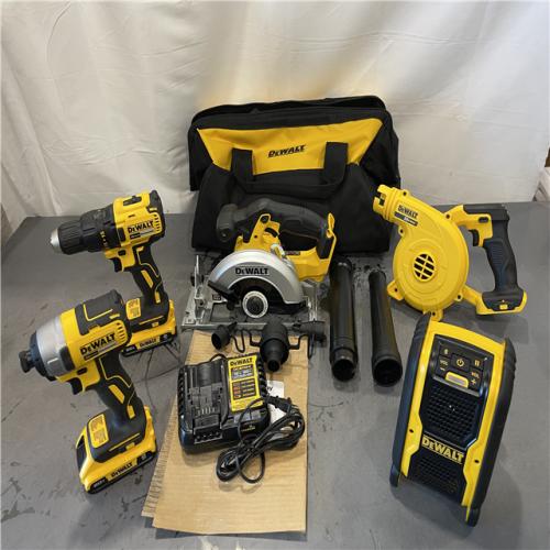 AS-IS - DEWALT 20-Volt Max Lithium-Ion 5-Tool Cordless Combo Kit