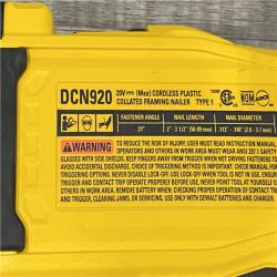 AS-IS DEWALT 20-Volt 21° Cordless Framing Nailer (Tool-Only)