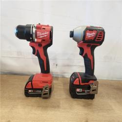 AS-IS- M18 18-Volt Lithium-Ion Brushless Cordless Compact Hammer Drill/Impact Combo Kit (2-Tool) with (2) Batteries  Bag