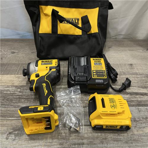 AS-IS DEWALT Atomic 20V Max Lithium-Ion Brushless Cordless Compact 1/4 in. Impact Driver Kit