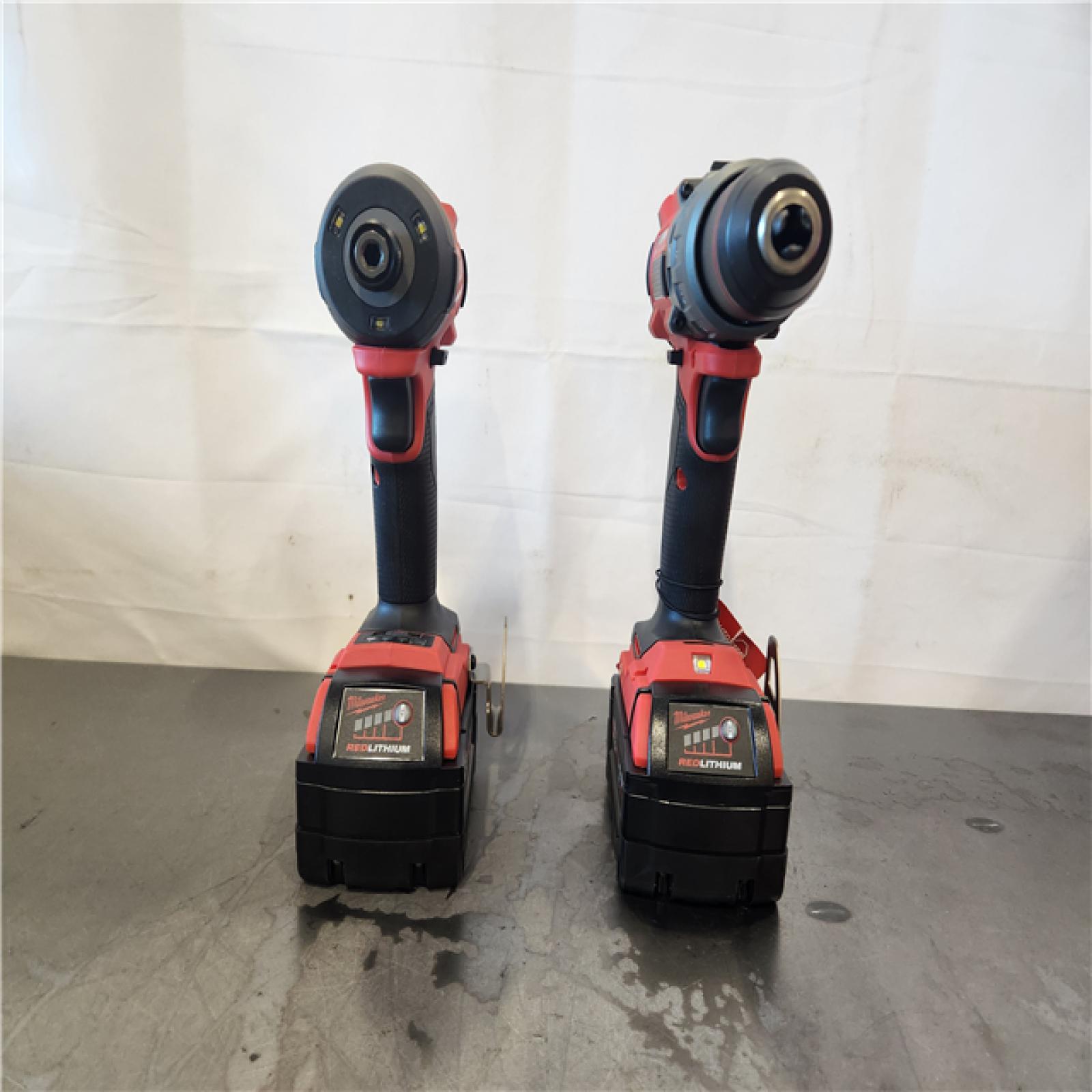 AS-IS- Milwaukee FUEL 18V Lithium-Ion Brushless Cordless Hammer Drill and Impact Driver Combo Kit