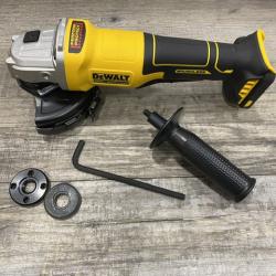 AS-IS DEWALT 20V MAX Cordless Brushless 4-1/2 in. Angle Grinder with Paddle Switch (Tool Only)