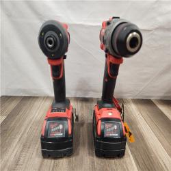 AS-IS- MILWAUKEE FUEL 18V Lithium-Ion Brushless Cordless Hammer Drill and Impact Driver Combo Kit