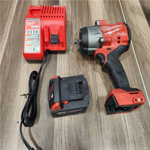 AS-IS Milwaukee M18 FUEL 18V Lithium-Ion Brushless Cordless 1/2 in. Impact Wrench with Friction Ring w/XC 5.0 Ah Battery