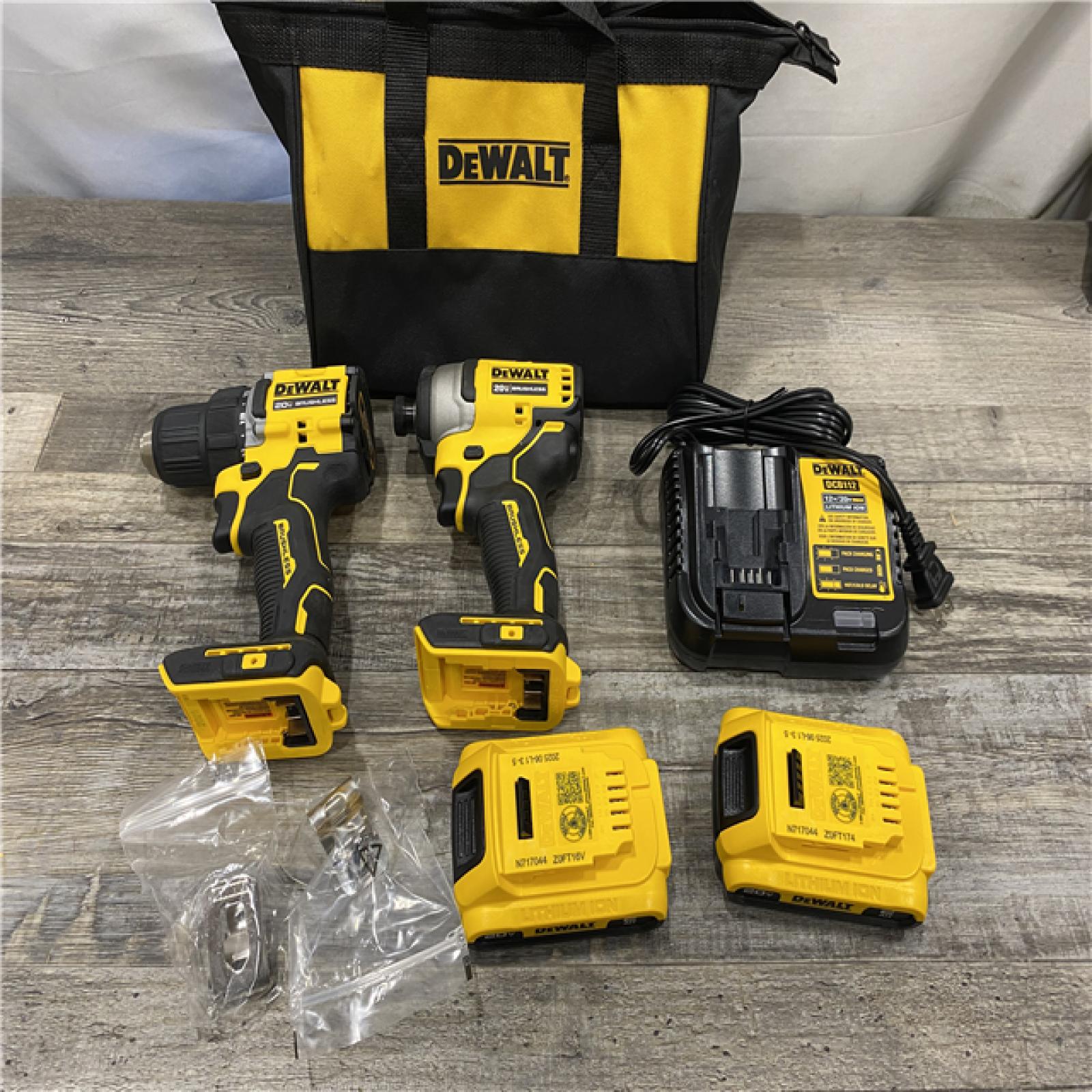 AS-IS DEWALT ATOMIC 20-Volt MAX Lithium-Ion Cordless Combo (2-Tool) Kit