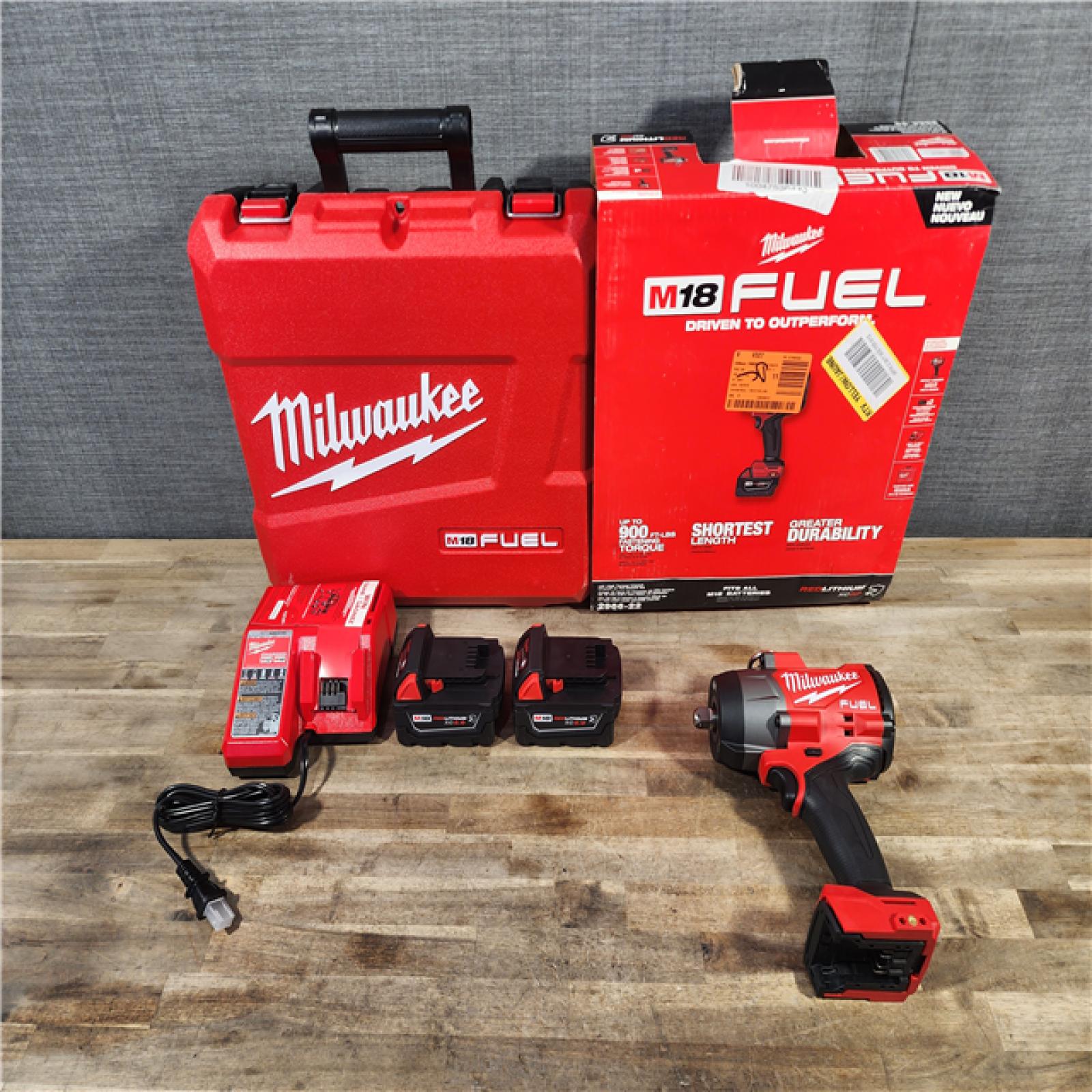 HOUSTON LOCATION - AS-IS (APPEARS LIKE NEW) M18 FUEL18-Volt Lithium-Ion Brushless Cordless High Torque 1/2 in. Impact Wrench with Pin Detent Kit