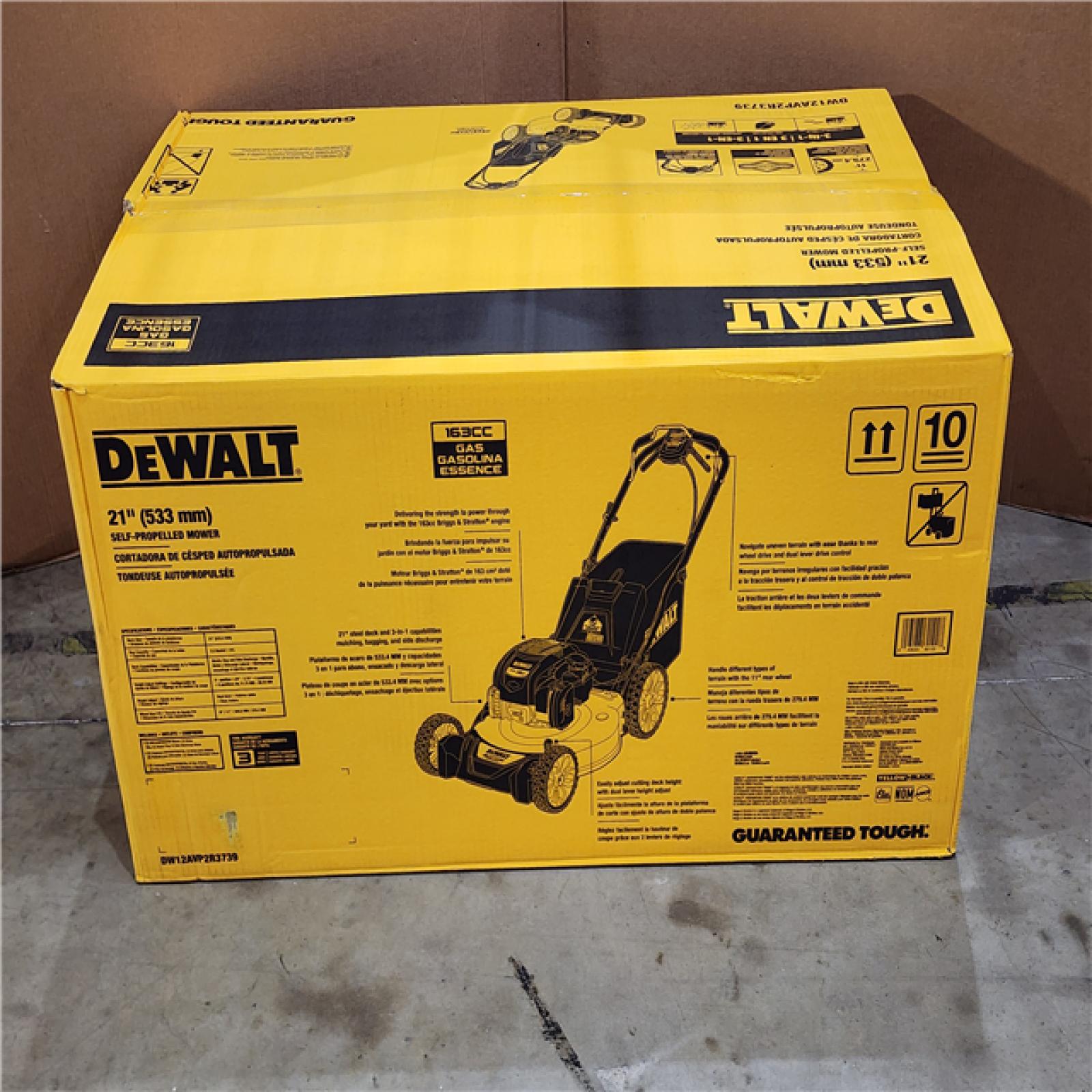 HOUSTON LOCATION - AS-IS (NEW) DeWalt 163cc 21 Dual Lever Self Propelled Lawn Mower