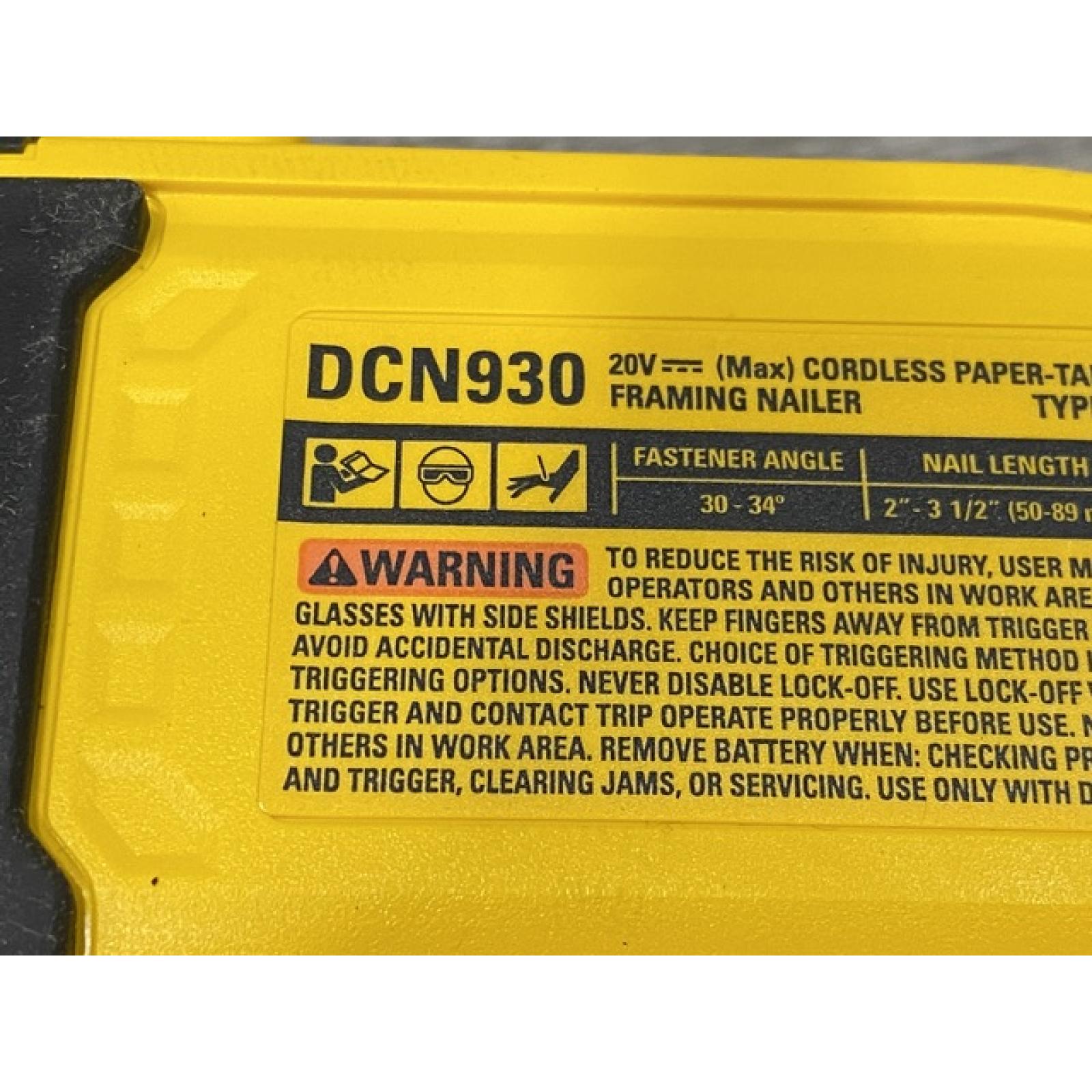 AS-IS DEWALT 20V 30 Degree Cordless Framing Nailer (Tool-Only)