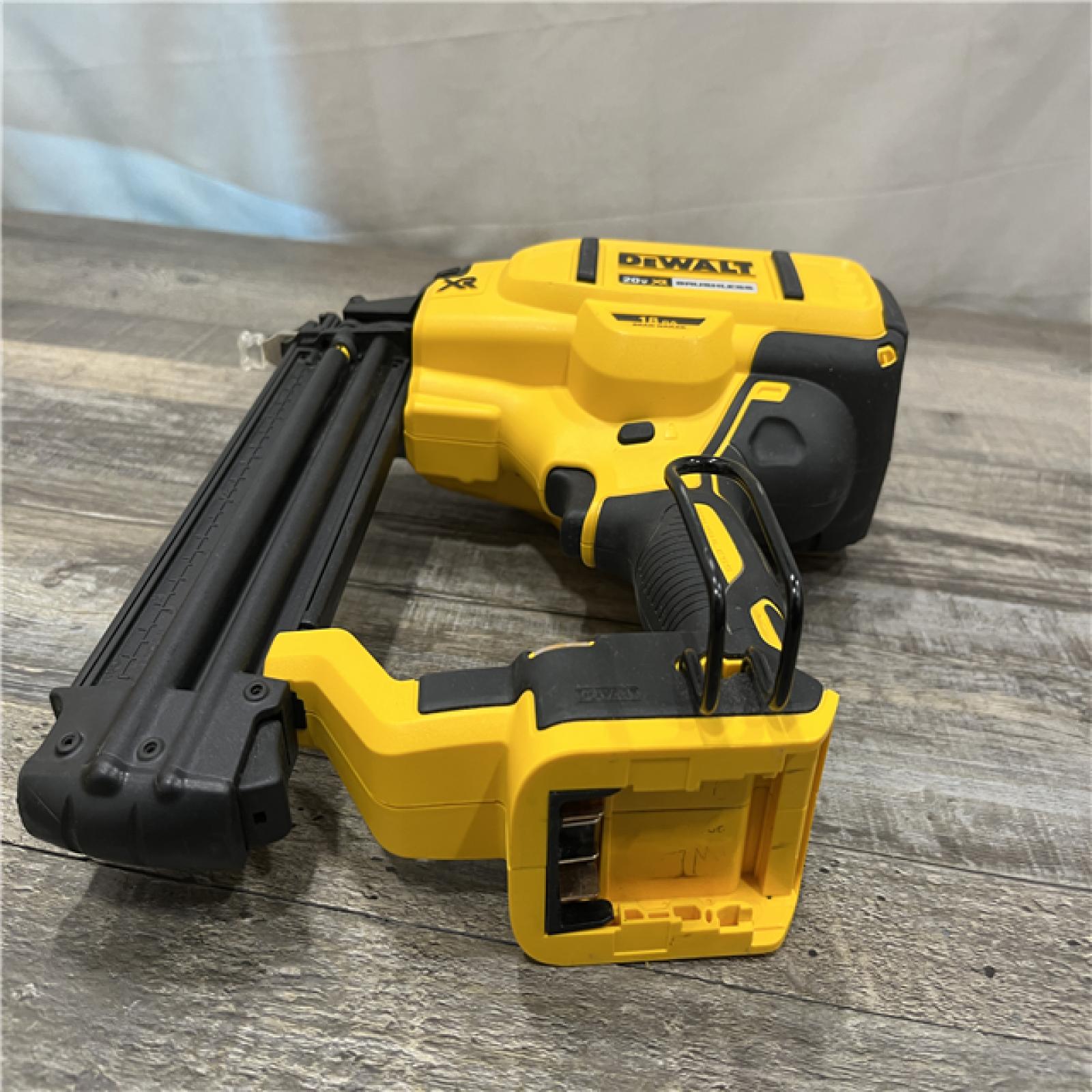 AS-IS DEWALT 20V MAX XR Lithium-Ion Electric Cordless 18-Gauge Brad Nailer (Tool Only)