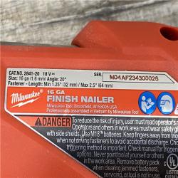 AS-IS Milwaukee FUEL 18-Volt Lithium-Ion Brushless Cordless Gen II 16-Gauge Angled Finish Nailer (Tool-Only)