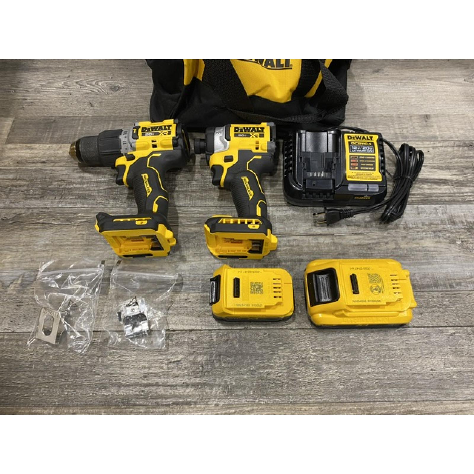 AS-IS DEWALT 20V XR Lithium-Ion Cordless 2-Tool Combo Kit