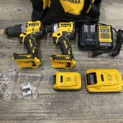 AS-IS DEWALT 20V XR Lithium-Ion Cordless 2-Tool Combo Kit