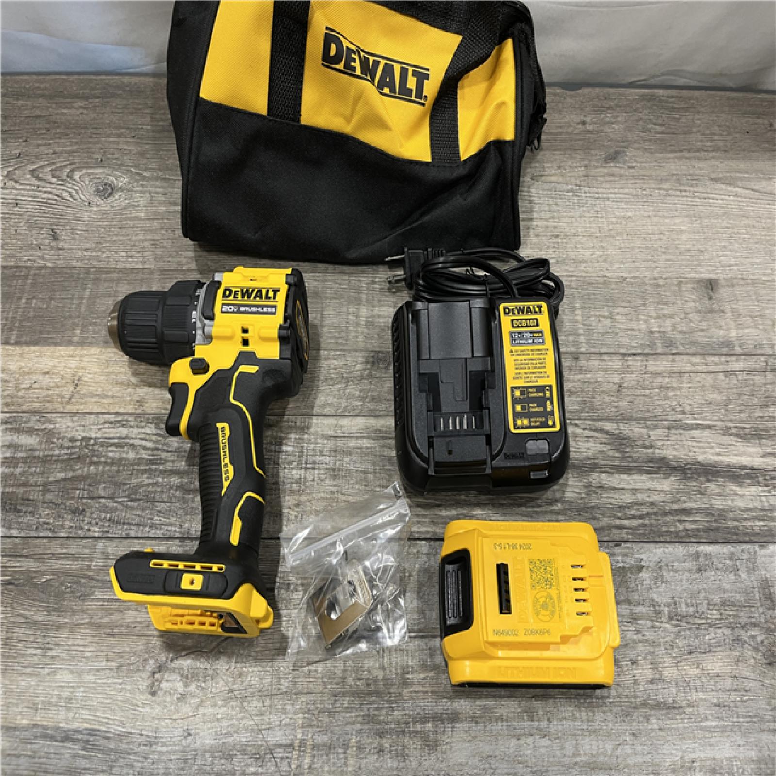 AS-IS DEWALT Atomic 20V Lithium-Ion Cordless Compact 1/2 in. Drill/Driver Kit