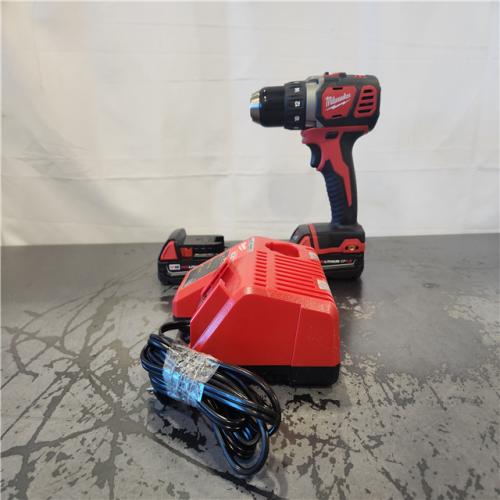 AS-IS- Restored Milwaukee Tool M18 18-Volt Lithium-Ion 1/2  Drill Driver Compact Kit