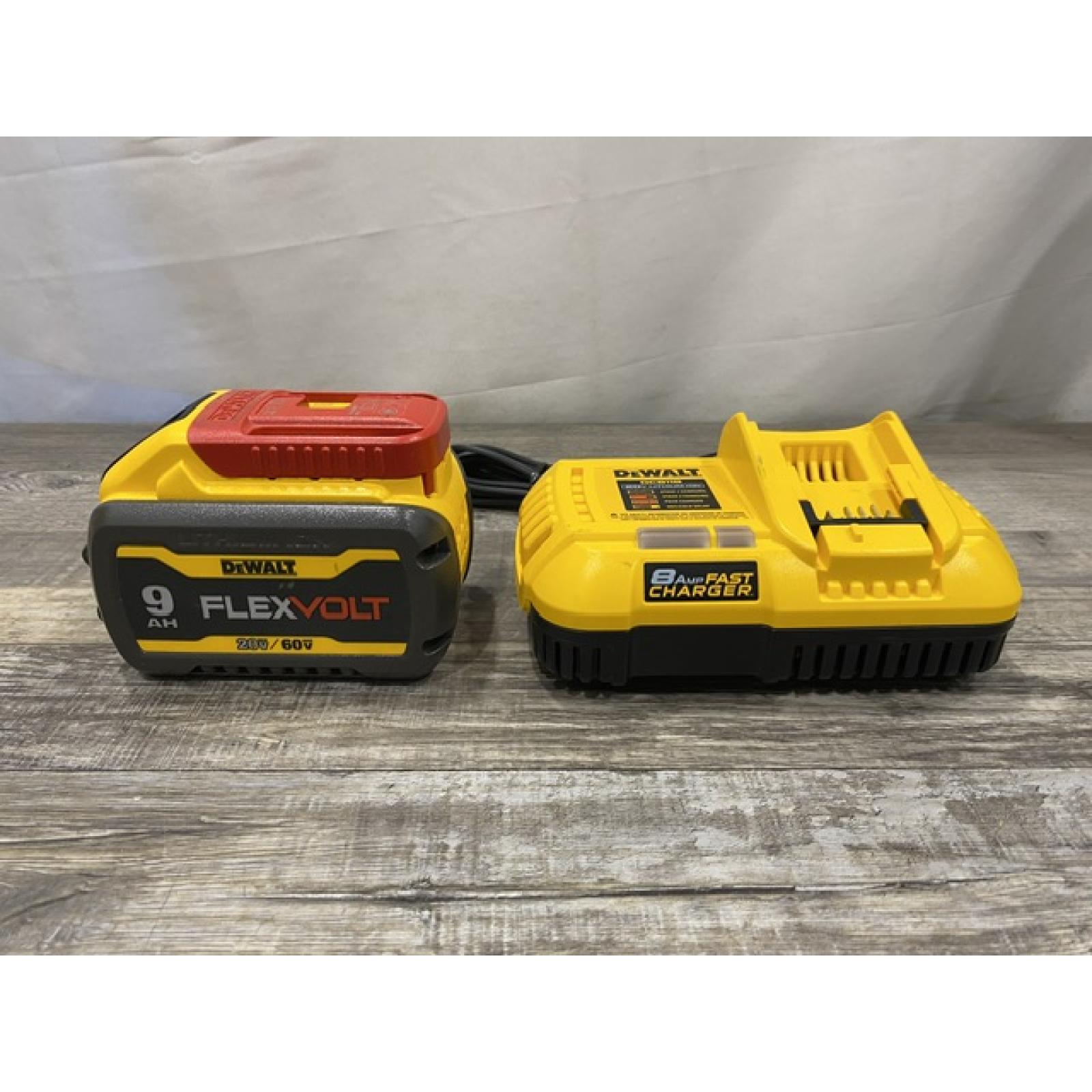 AS-IS DEWALT 20V/60V MAX FLEXVOLT Lithium-Ion 9.0Ah Battery and Charger Starter Kit