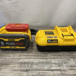 AS-IS DEWALT 20V/60V MAX FLEXVOLT Lithium-Ion 9.0Ah Battery and Charger Starter Kit