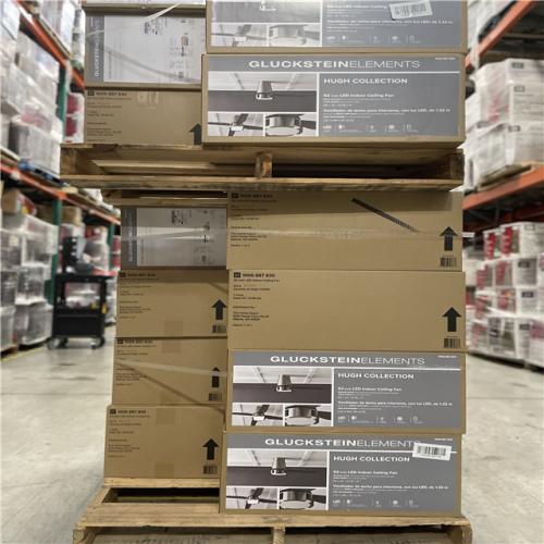 DALLAS LOCATION - Hugh 52 in. Integrated LED Indoor Nickel Ceiling Fan PALLET-(32 UNITS)