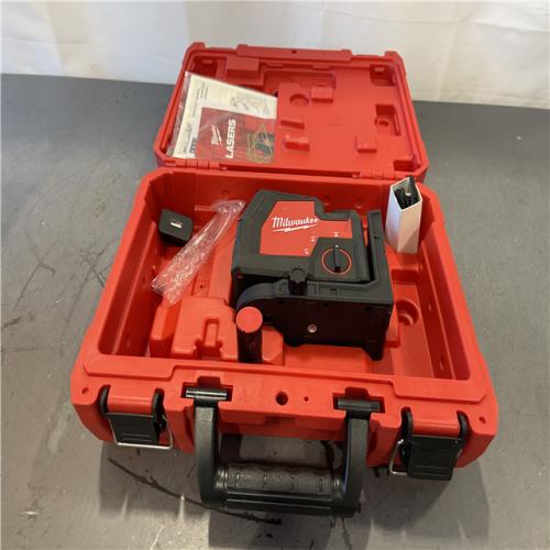 AS-IS - Milwaukee 100 Ft. REDLITHIUM Lithium-Ion USB Green Rechargeable Cross Line Laser Level with Charger