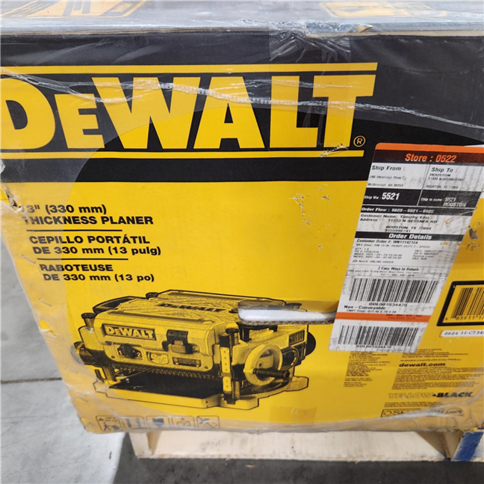 NEW- 15 Amp Corded 13 in. Heavy-Duty 2-Speed Bench Planer