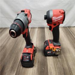 AS-IS Milwaukee M18 FUEL 18V Lithium-Ion Brushless Cordless Hammer Drill and Impact Driver Combo Kit (2-Tool) with 2 Batteries