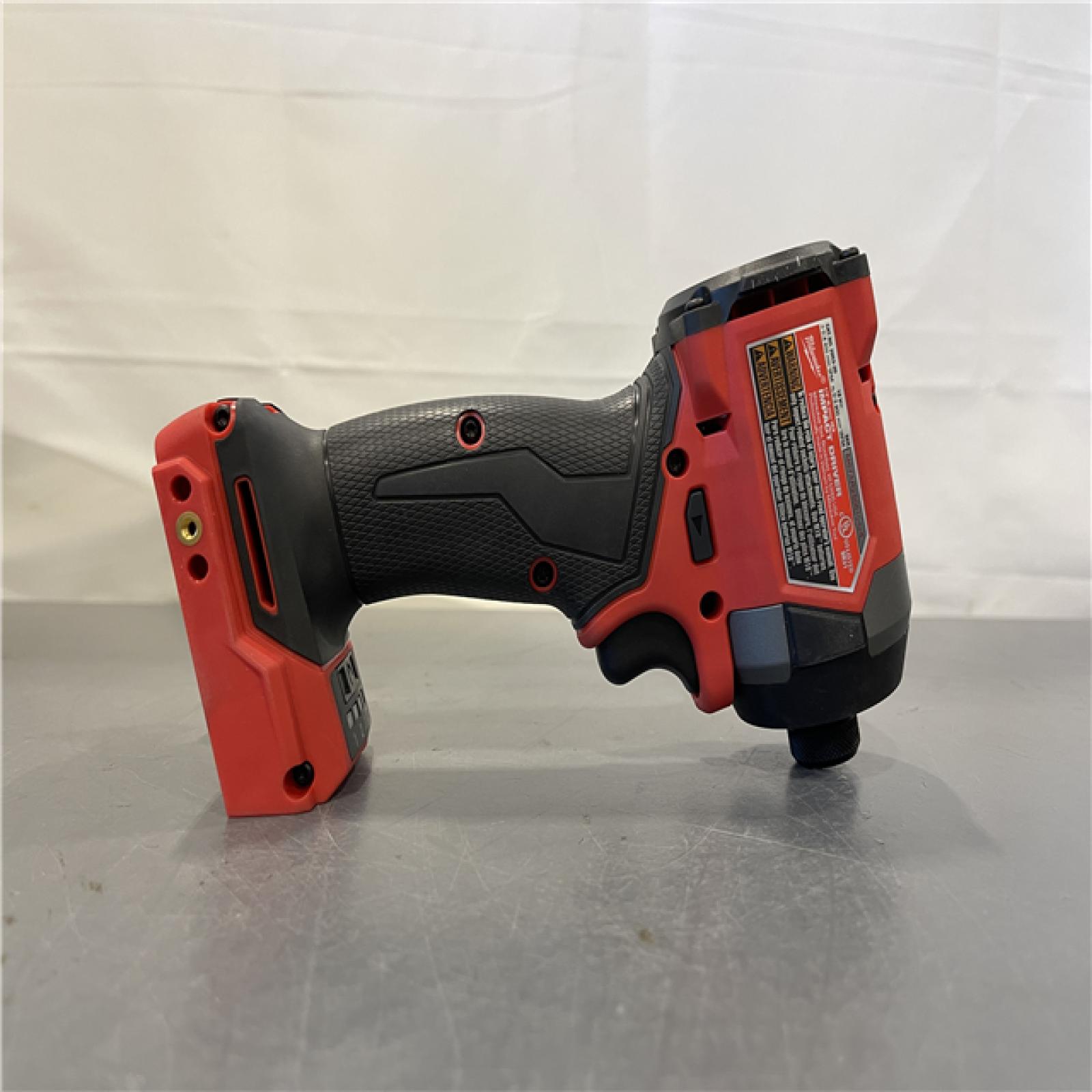 AS-IS - Milwaukee 18V Lithium-Ion Brushless Cordless 1/4 Hex Impact Driver Bare Tool  Red