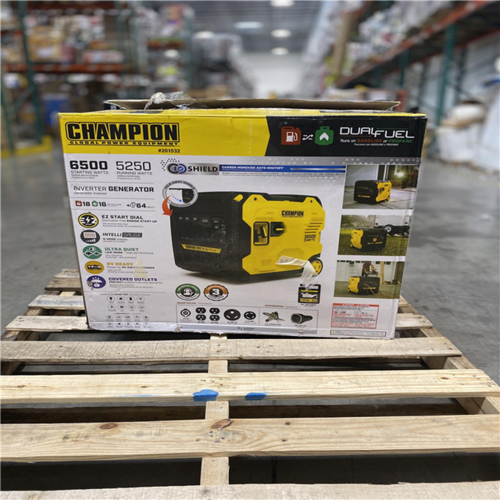 Dallas Location - As-Is Champion 201532 6500W Dual Fuel Inverter Generator