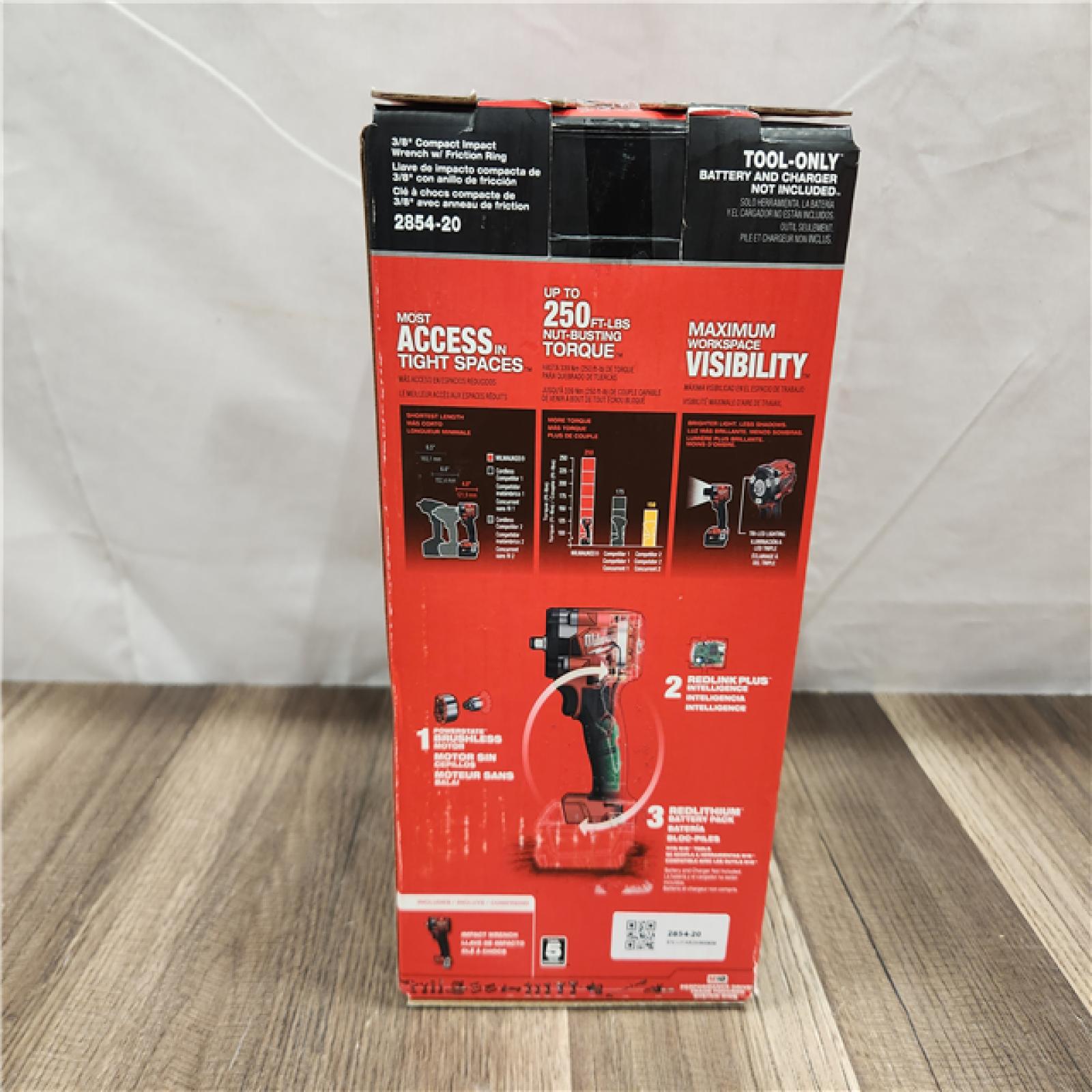 NEW- Milwaukee M18 FUEL Brushless Cordless 3/8 in. Compact Impact Wrench (Tool Only)