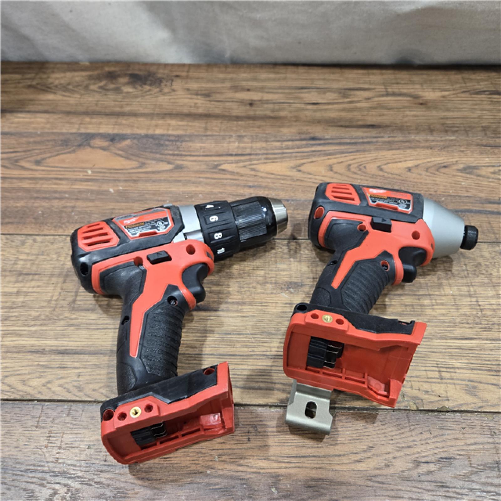 AS-IS Milwaukee M18 18V Cordless Brushed 2 Tool Drill/Driver and Impact Driver Kit