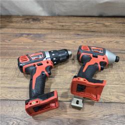 AS-IS Milwaukee M18 18V Cordless Brushed 2 Tool Drill/Driver and Impact Driver Kit