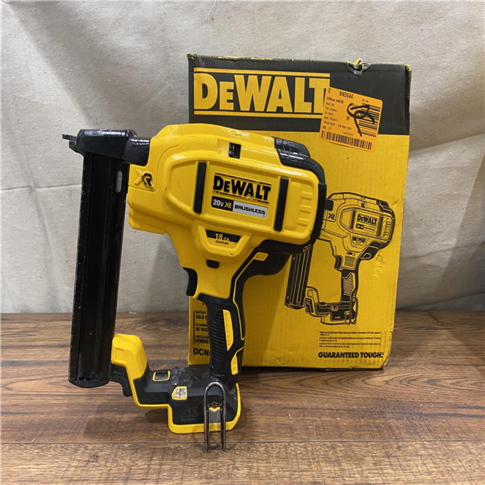 AS-IS DEWALT Cordless 18-Gauge Narrow Crown Stapler (Tool Only)