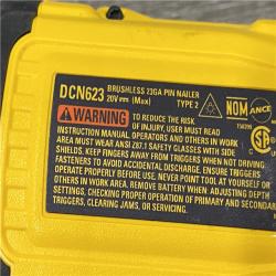 AS-IS DEWALT ATOMIC 20V MAX Lithium Ion Cordless 23 Gauge Pin Nailer Kit