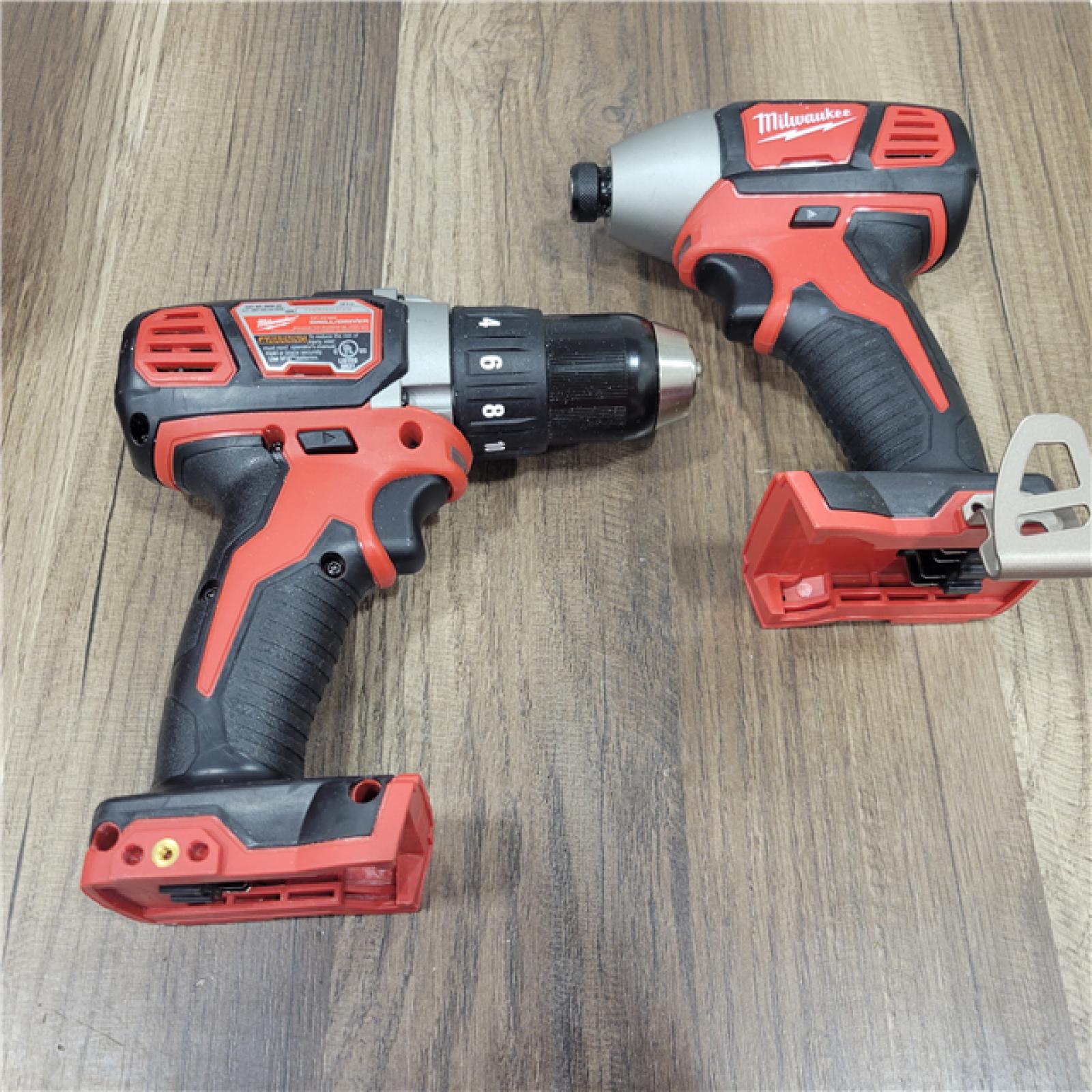 AS-IS Milwaukee M18 18V Cordless Brushed 2 Tool Drill/Driver and Impact Driver Kit