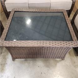 Phoenix LIKE NEW 3-Seat Wicker Sofa with Swivel Arm Chair and Coffee Table (Missing Cushions)
