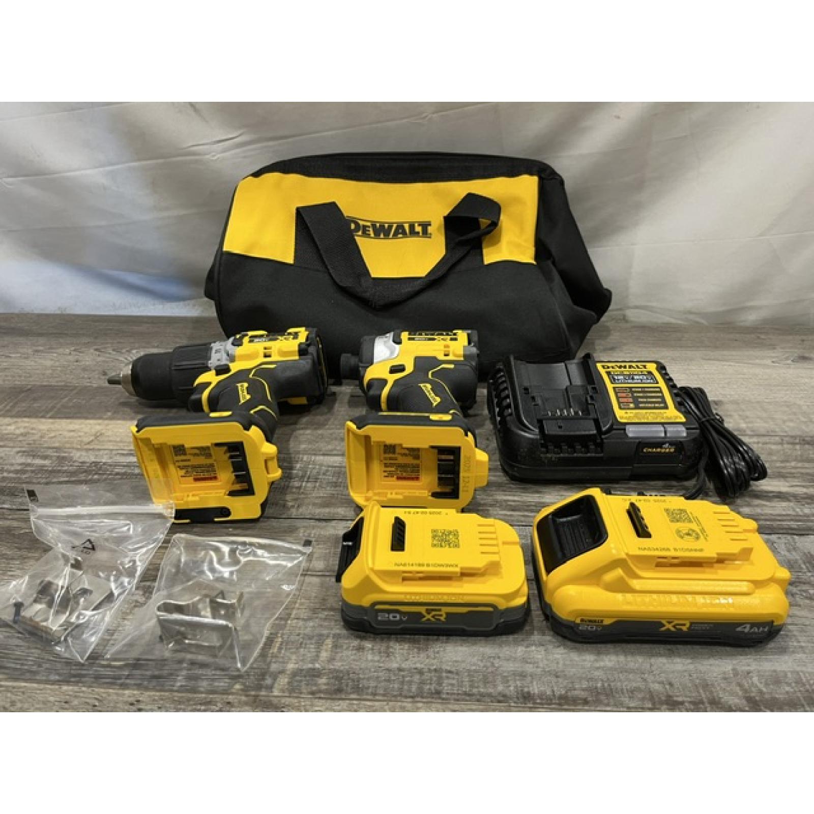 AS-IS DEWALT 20V XR Lithium-Ion Cordless 2-Tool Combo Kit