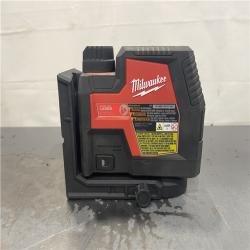 AS-IS- MILWAUKEE 100 Ft. REDLITHIUM Lithium-Ion USB Green Rechargeable Cross Line Laser Level with Charger