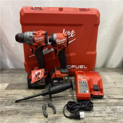 AS-IS Milwaukee FUEL 18V Lithium-Ion Brushless Cordless Hammer Drill and Impact Driver Combo Kit