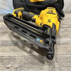 AS-IS DEWALT 20V MAX XR 16-Gauge Electric Cordless Angled Finishing Nailer Kit