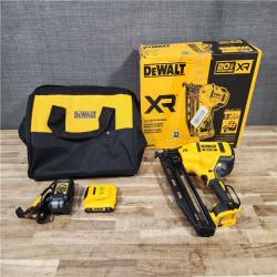 HOUSTON LOCATION - AS-IS DEWALT 20V MAX XR 16-Gauge Electric Cordless Angled Finishing Nailer Kit