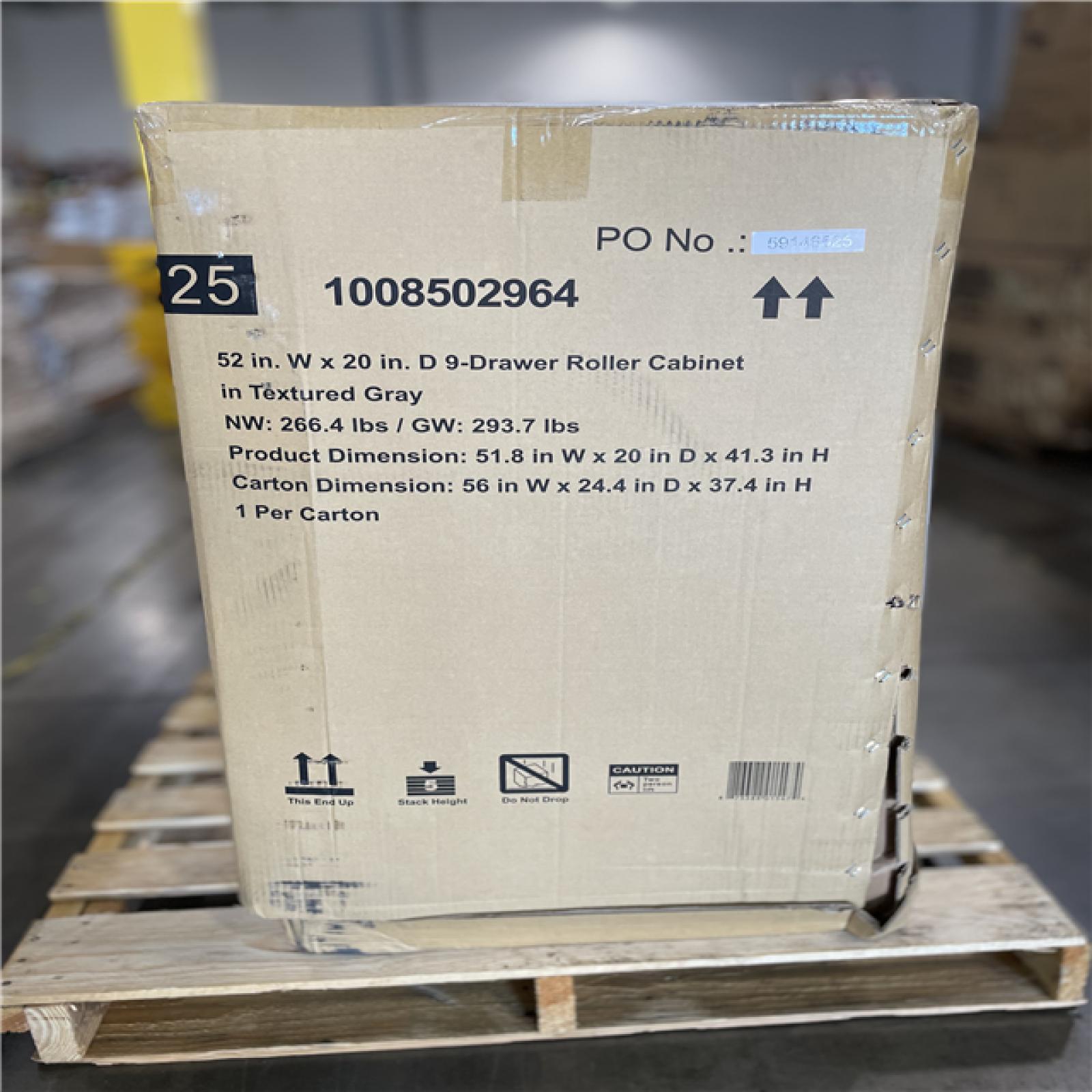 DALLAS LOCATION- AS-IS HUSKY Heavy-Duty 52 in. W x 20 in. D 9-Drawer Rolling Tool Cabinet