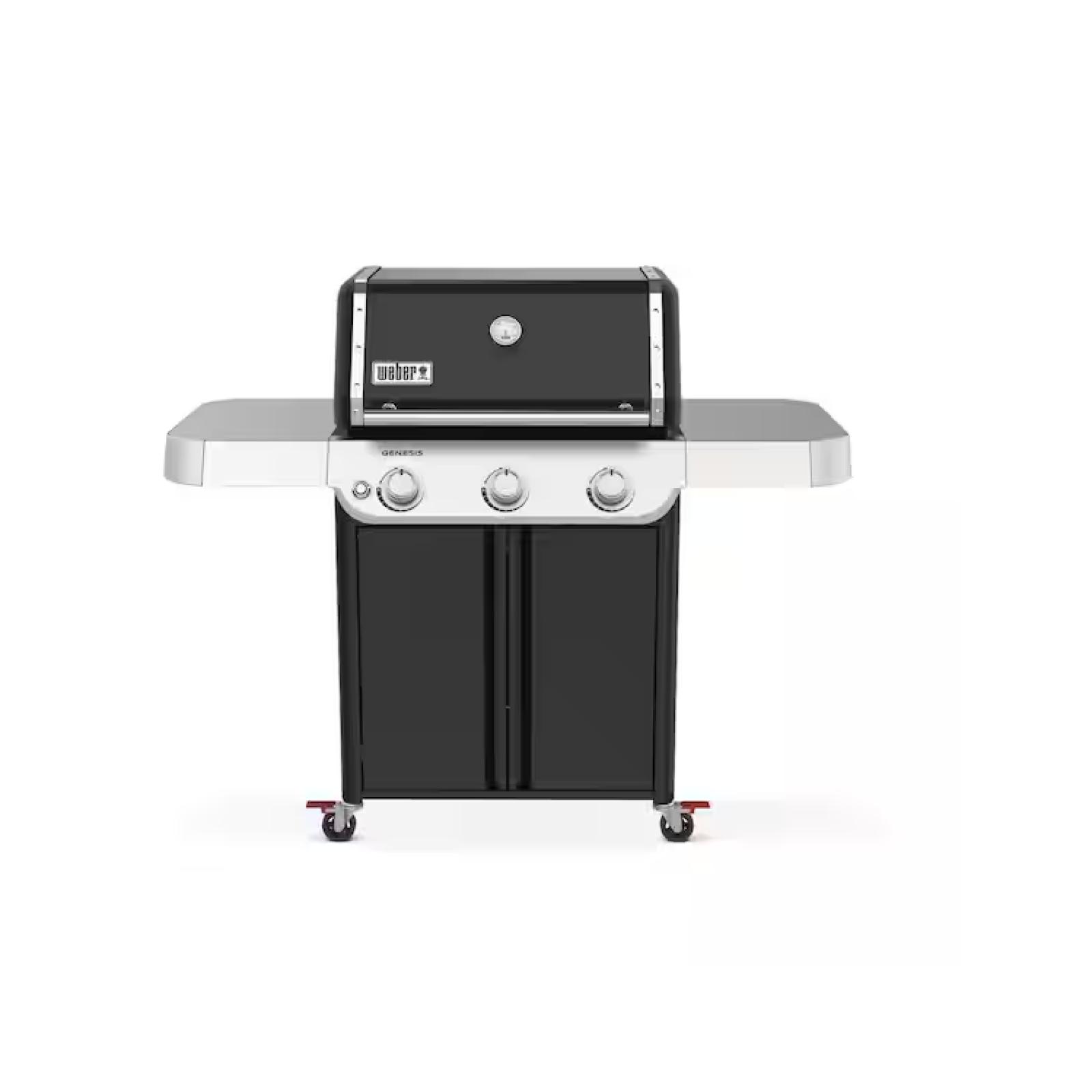 DALLAS LOCATION - WEBER Genesis E-315 3-Burner Liquid Propane Gas Grill in Black with Cast-Iron Grates