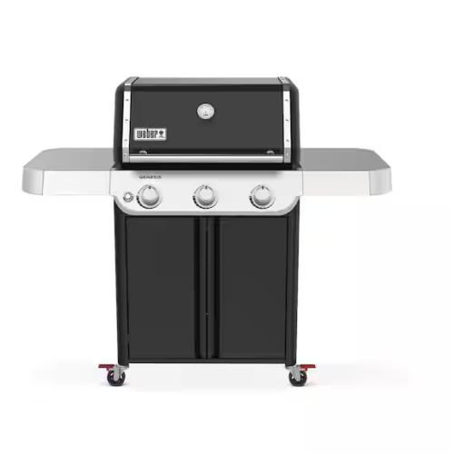 DALLAS LOCATION - WEBER Genesis E-315 3-Burner Liquid Propane Gas Grill in Black with Cast-Iron Grates