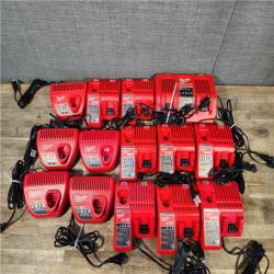 HOUSTON LOCATION - AS-IS MILWAUKEE BATTERY CHARGER PACK QTY - 14