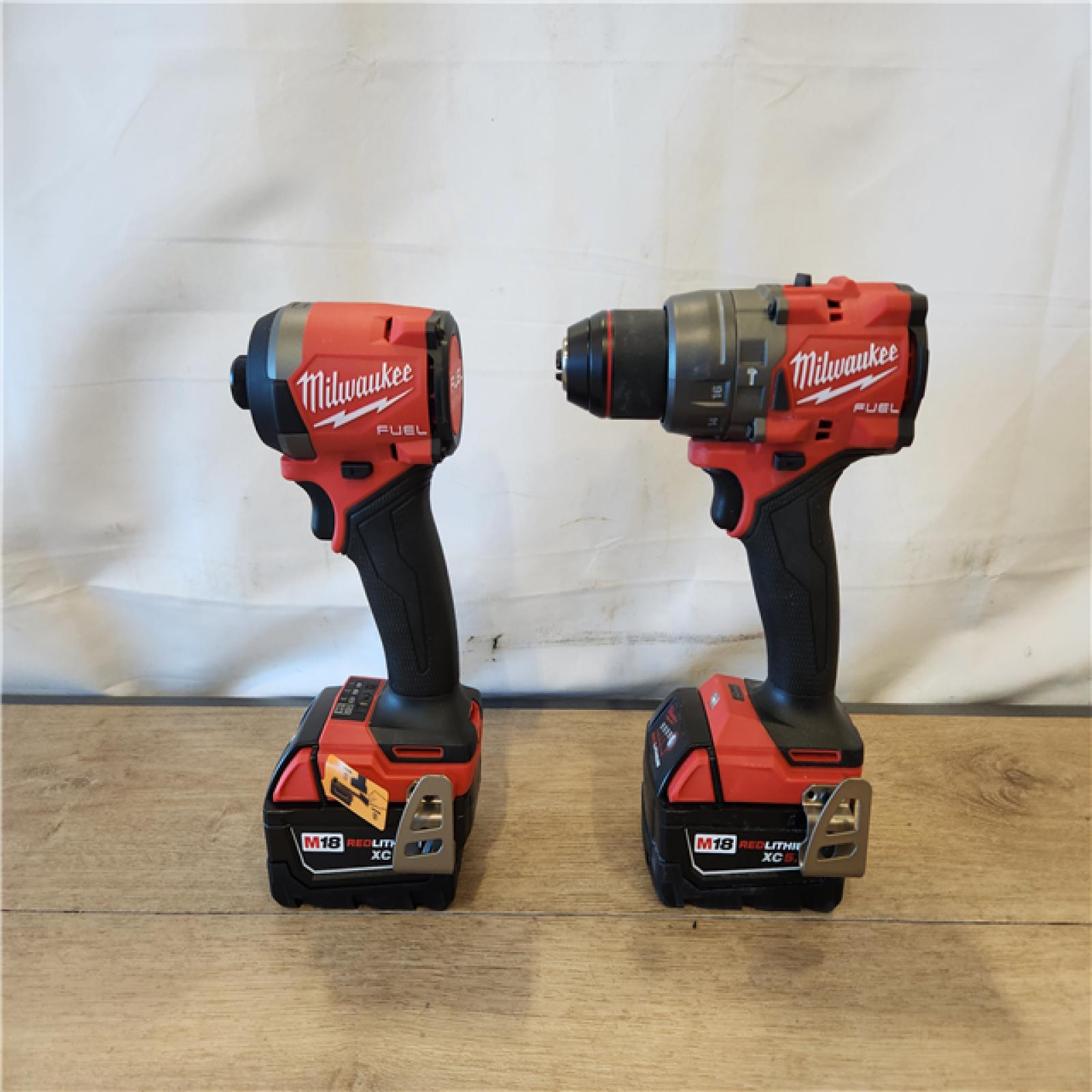 AS-IS- Milwaukee  FUEL 18V Lithium-Ion Brushless Cordless Hammer Drill and Impact Driver Combo Kit