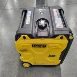 CALIFORNIA AS-IS CHAMPION 6500-Watt Recoil Start Gasoline and Propane Powered Dual Fuel Inverter Portable Generator