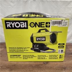 AS-IS RYOBI ONE+ 18V Cordless Hybrid Forced Air Propane Heater (Tool-Only)