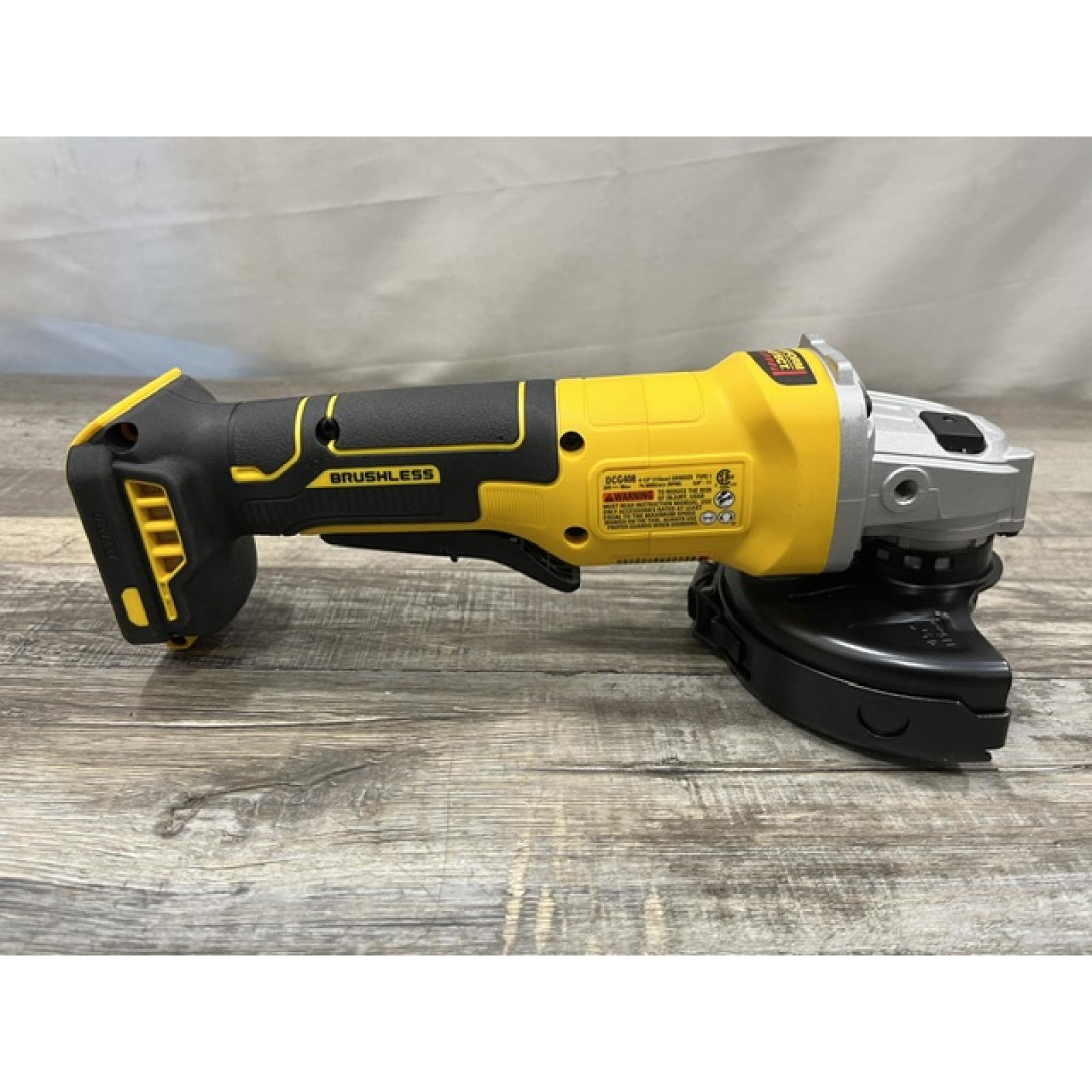 AS-IS DEWALT 20V MAX Cordless Brushless 4-1/2 in. Angle Grinder with Paddle Switch (Tool Only)