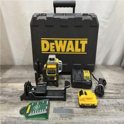 AS-IS DEWALT 12V MAX Lithium-Ion 100 ft. Green Self-Leveling 3-Beam 360 Degree Laser Level Kit