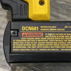 AS-IS DEWALT 20V MAX XR Lithium-Ion Cordless 18-Gauge Narrow Crown Stapler Kit